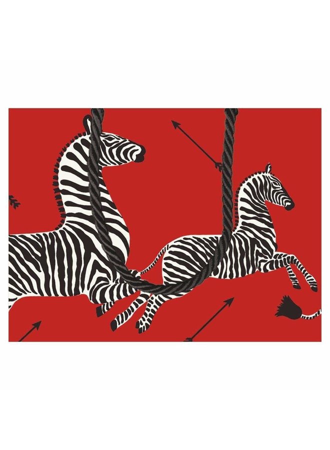 Zebras Small Gift Bag in Red - 1 Each