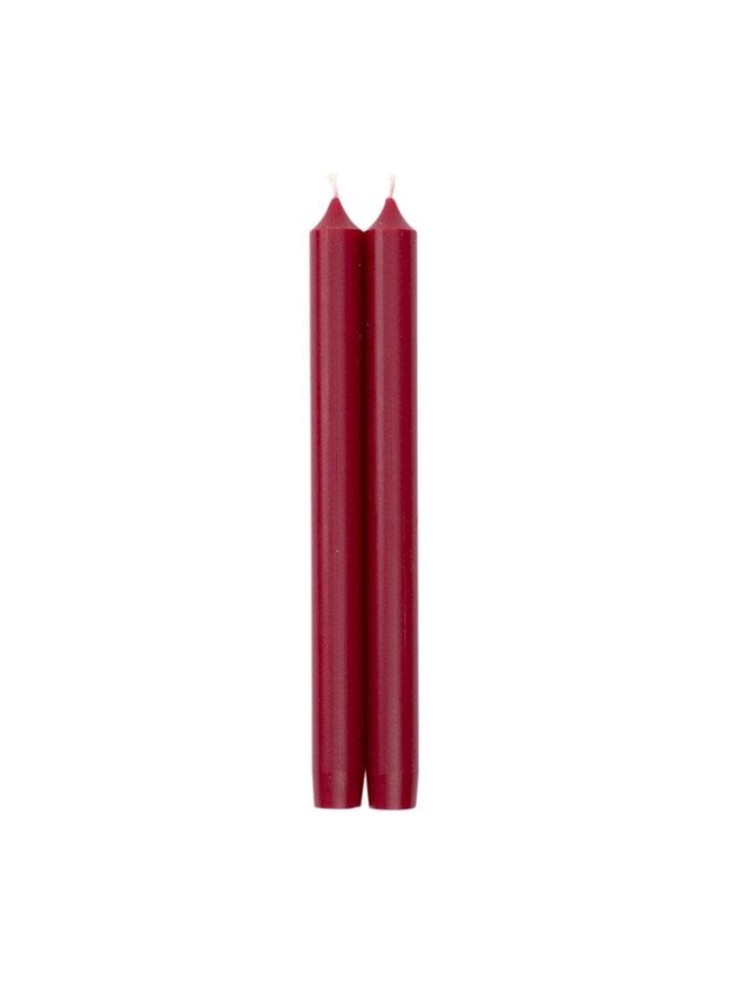 Straight Taper 10" Candles in Cranberry - 2 Candles Per Package