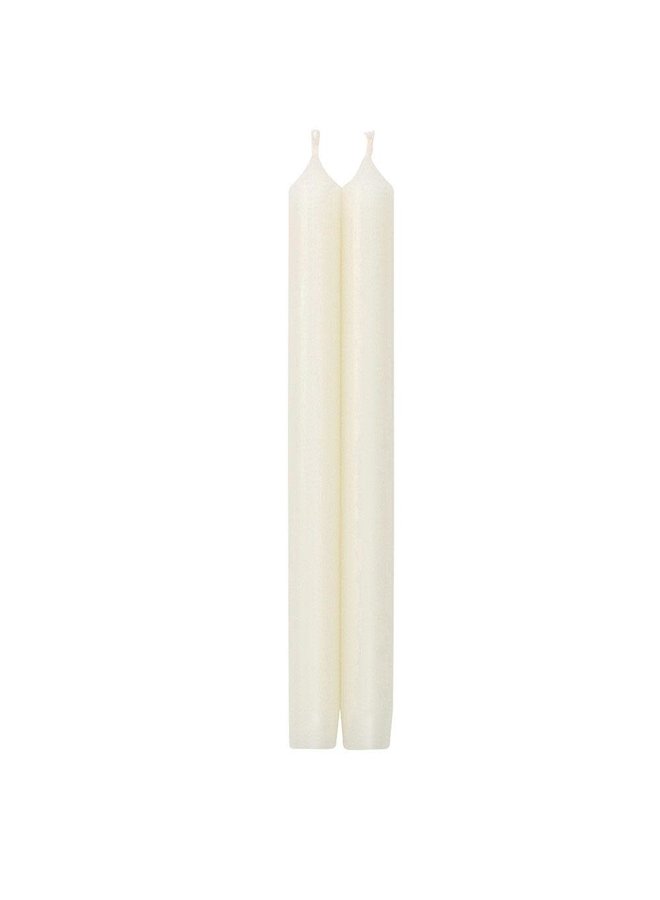 Straight Taper 12" Candles in White - 2 Candles Per Package