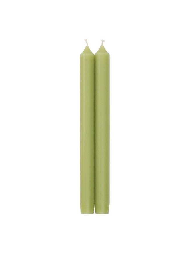 Straight Taper 12" Candles in Moss Green - 2 Candles Per Package