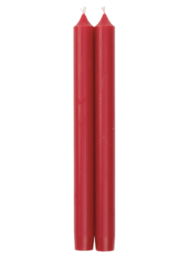 Straight Taper 10" Candles in Red - 2 Candles Per Package