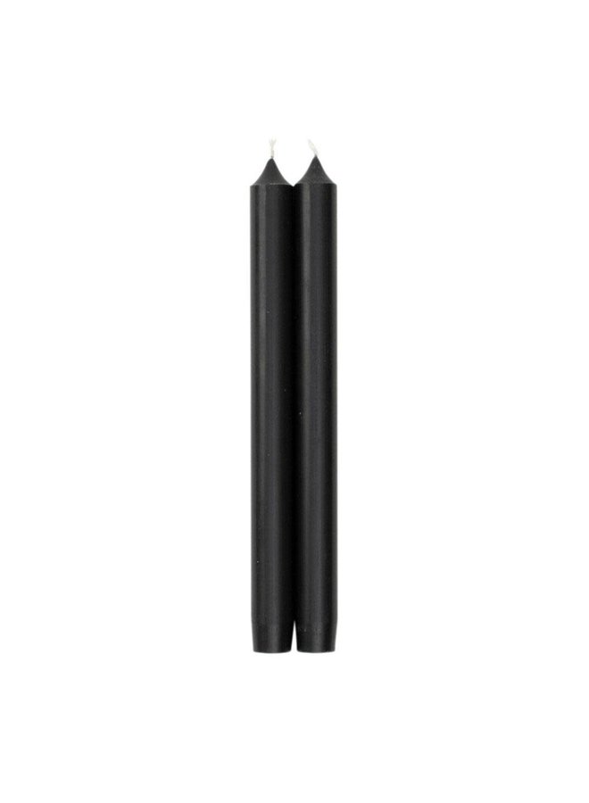 Straight Taper 10" Candles in Black - 2 Candles Per Package
