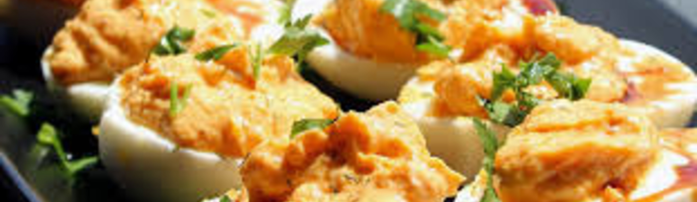 Rose Harissa Deviled Eggs