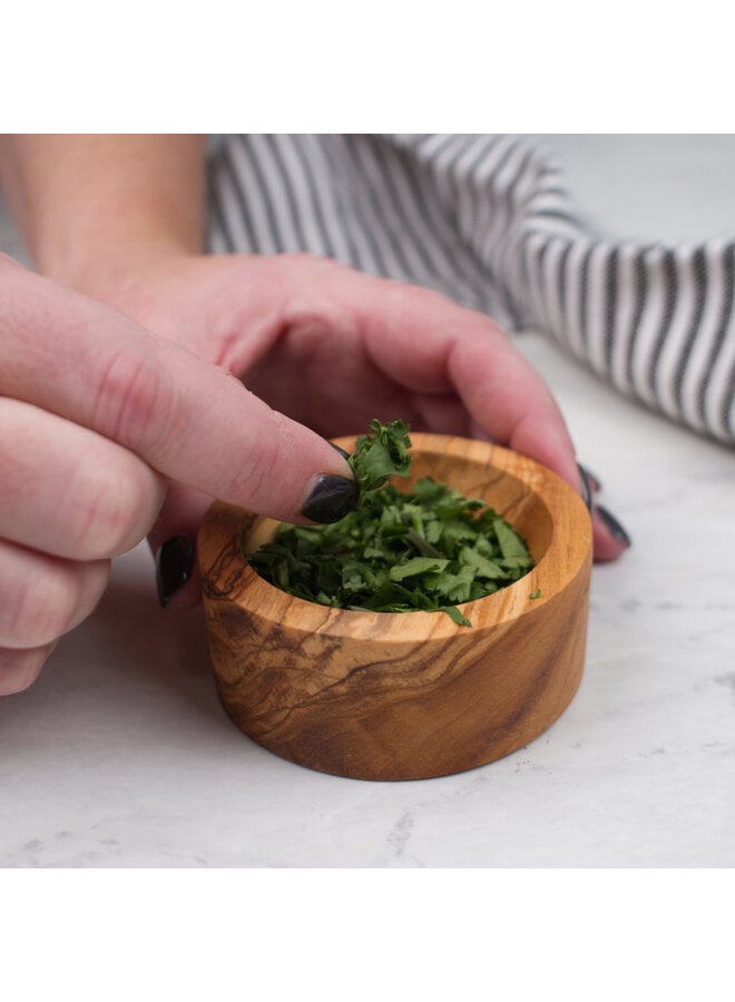 Olive Wood Pinch / Dipping Bowl