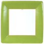 Grosgrain Square Paper Dinner Plates in Moss Green - 8 Per Package