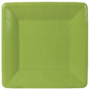 Grosgrain Square Paper Salad & Dessert Plates in Moss Green - 8 Per Package