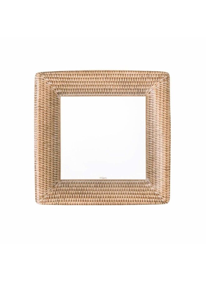 Rattan Square Paper Salad & Dessert Plates - 8 Per Package