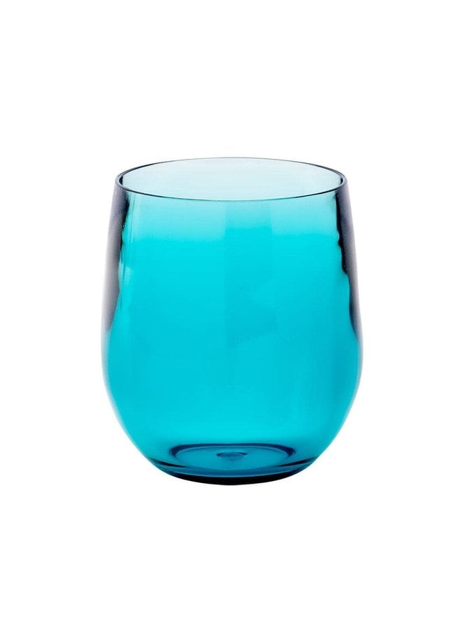 Acrylic 12oz Tumbler Glass in Turquoise - 1 Each