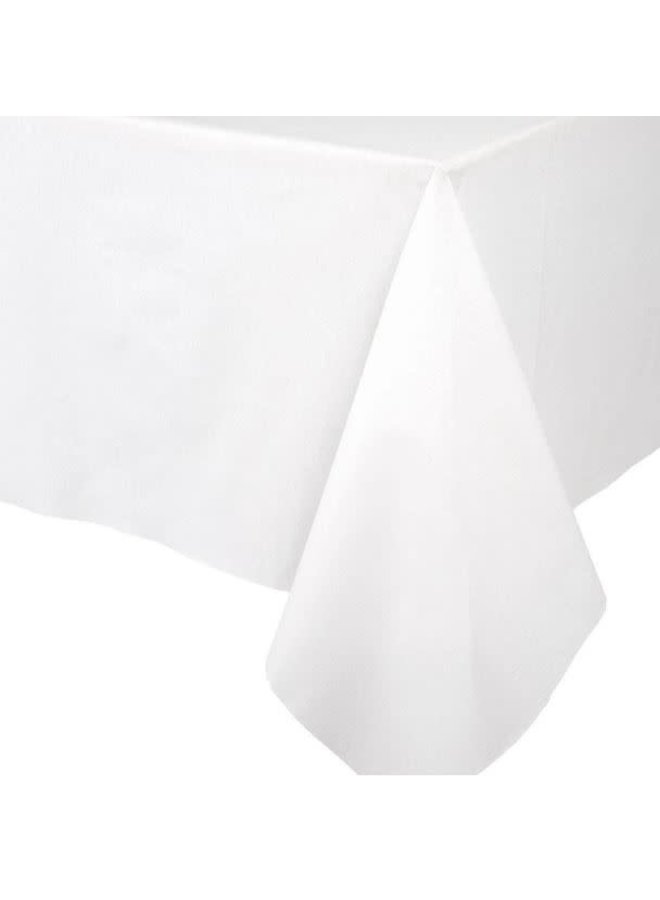 Paper Linen Solid Table Cover in White - 1 Each