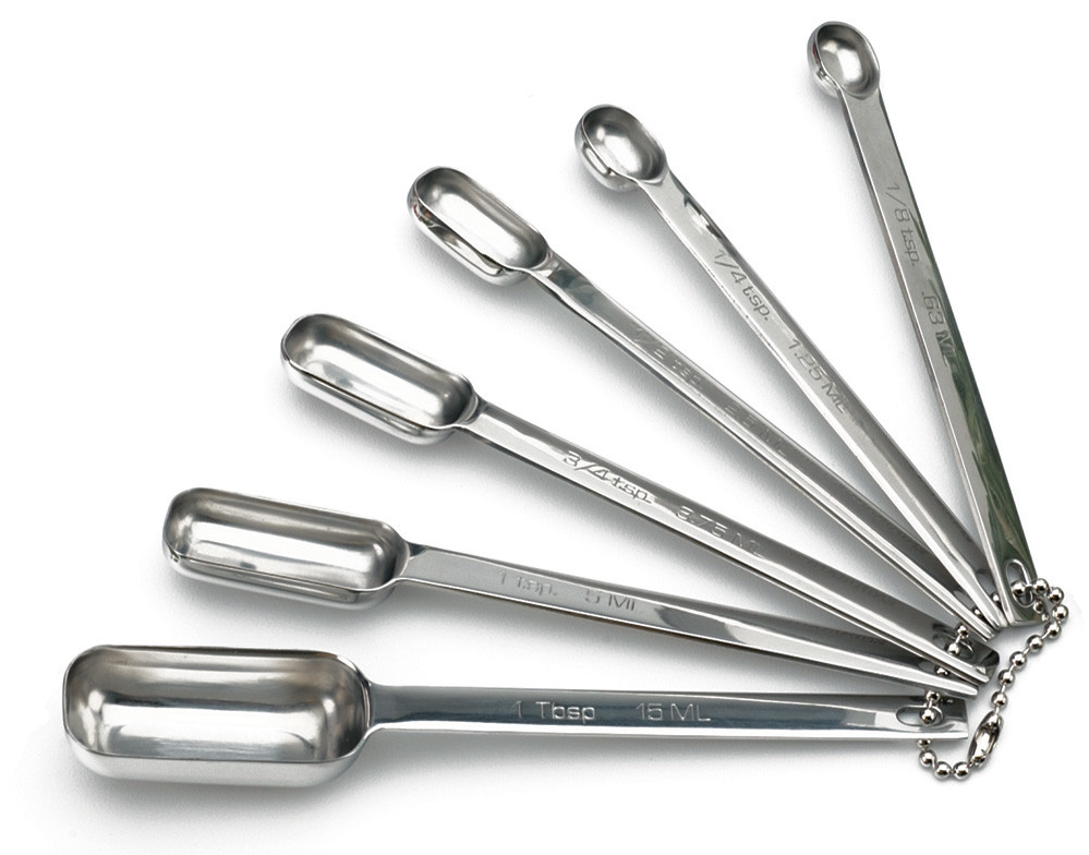 Stainless Steel Measuring Spoon 5-piece Set-1/8 Teaspoon, 1/4