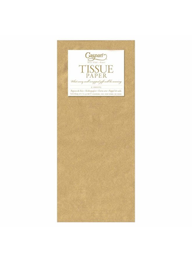 Solid Tissue Paper in Gold - 4 Sheets Included