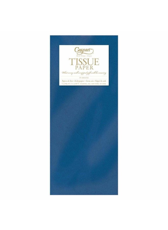 Solid Tissue Paper in Marine Blue - 8 Sheets Included