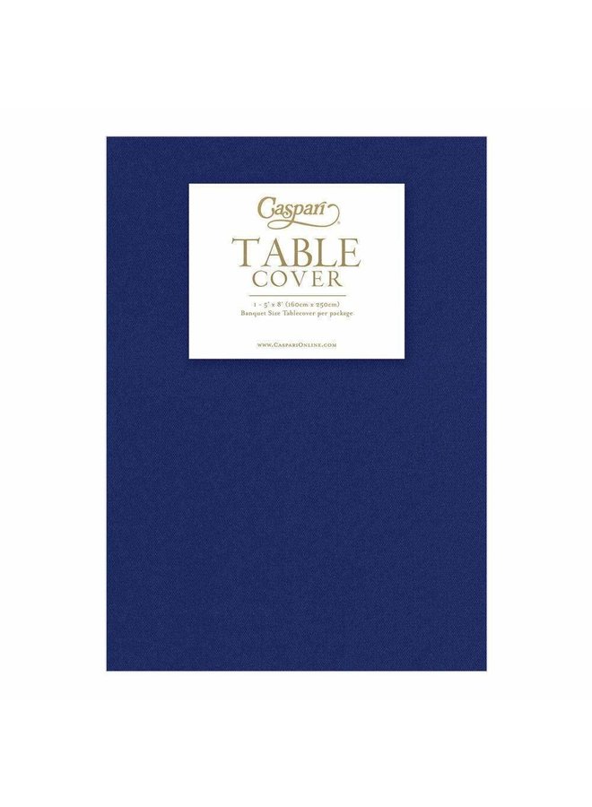 Paper Linen Solid Table Cover in Navy Blue - 1 Each