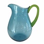 Acrylic Pitcher in Turquoise with Green Handle - 1 Each