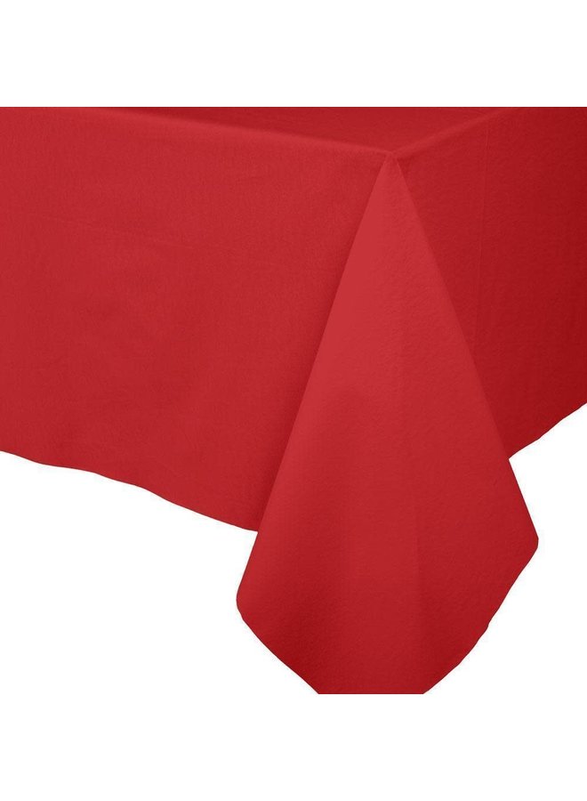 Paper Linen Solid Table Cover in Red - 1 Each