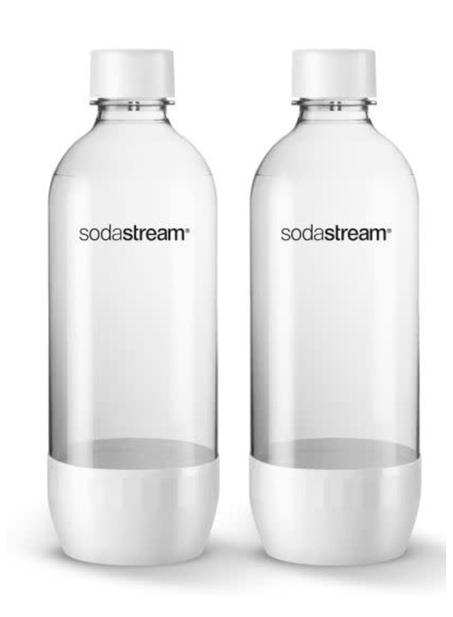 1 L White Bottles Twin Pack