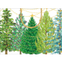 Christmas Trees With Lights Small Gift Bag - 1 Each