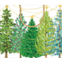 Christmas Trees With Lights Large Gift Bag