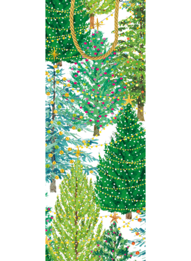 Christmas Trees With Lights Wine & Bottle Gift Bag