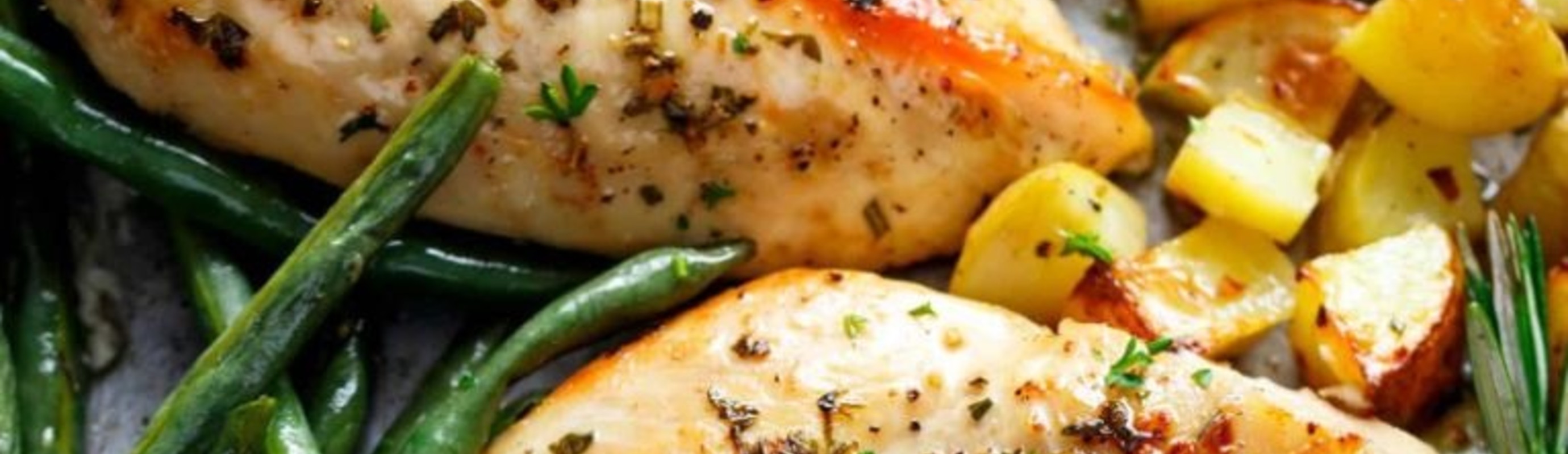 Sheet pan garlic herb butter chicken & potatoes