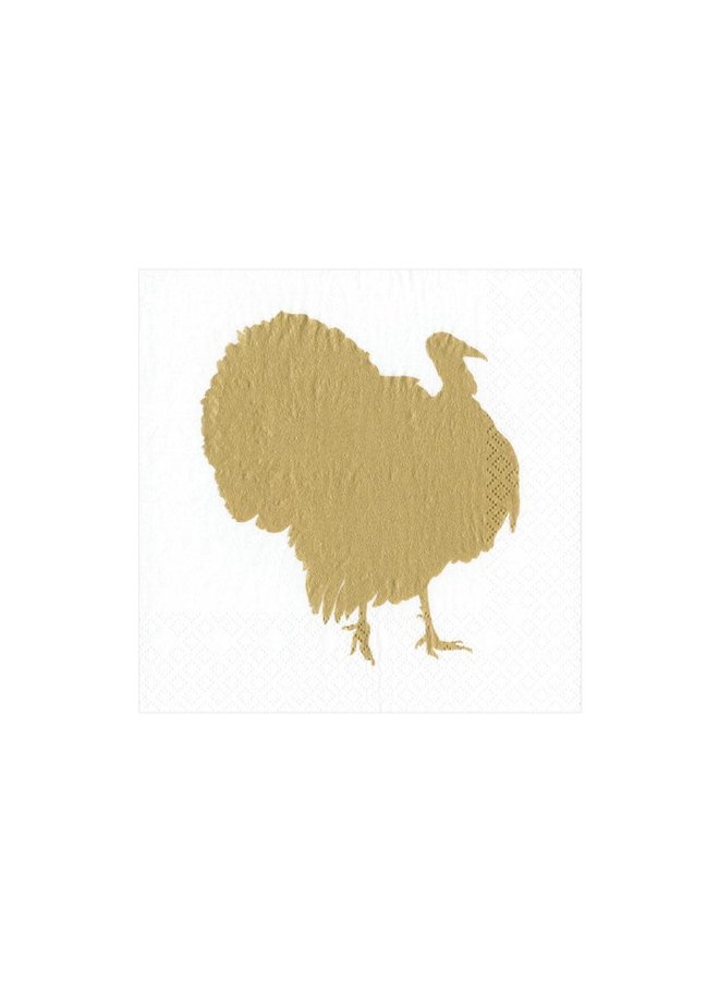 Turkey Fan Paper Cocktail Napkins - 20 Per Package