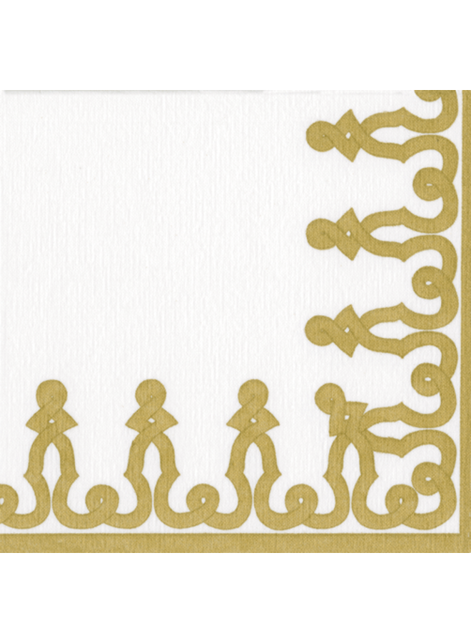 Dessin Passementerie Gold Dinner Napkins - 12 Per Package