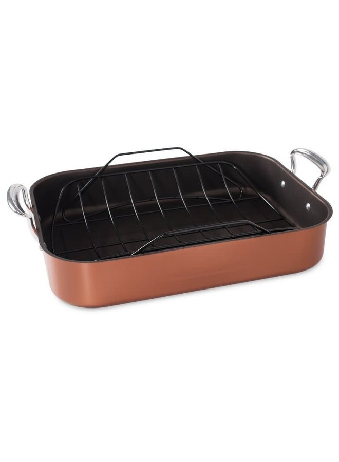 Extra Large Copper Roasting Pan with Rack