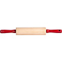 Mini Wood Rolling Pin with Red Handles