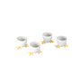 Set of 4 Yellow Chicken Footed Egg Cups