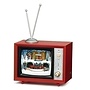 5.25"H Musical LED TV North Pole; Rotating; Battery Operated; Included
