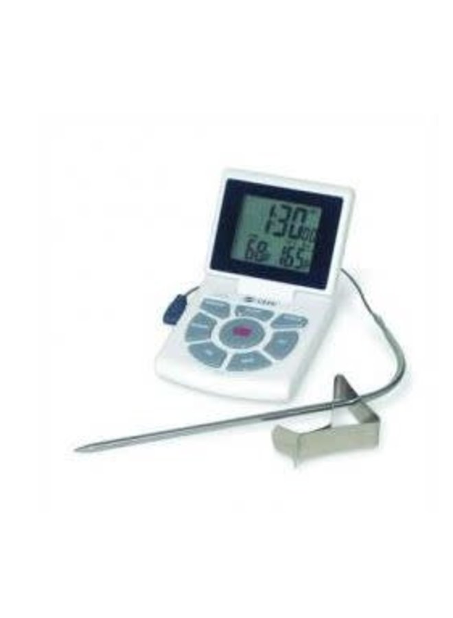 Probe Thermometer, Timer & Clock Combo - White