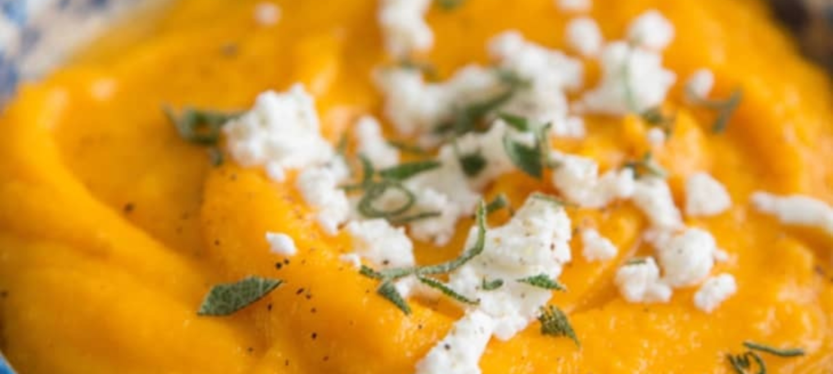 Roasted Butternut Squash Purée with Goat Cheese
