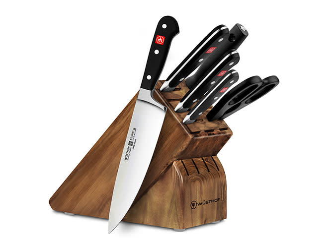 Cold Steel 59KSSET Kitchen Classics Complete Set - 6 Knives - 6 Steak Knives  - Hardwood Oak Block