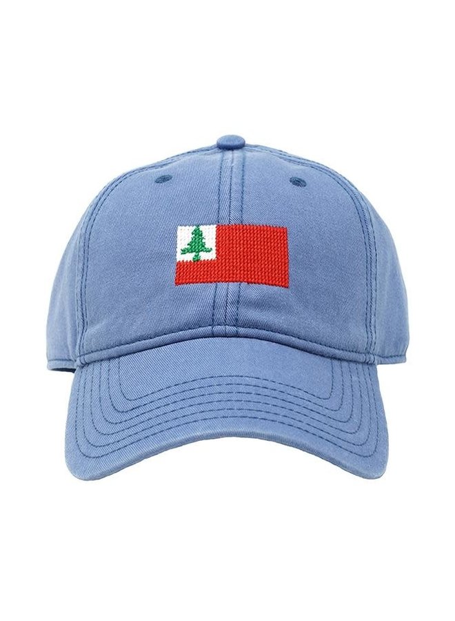 New England Flag on Slate Blue Hat