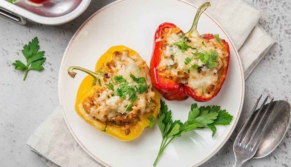 Valentine's Day Mexican Stuffed Peppers