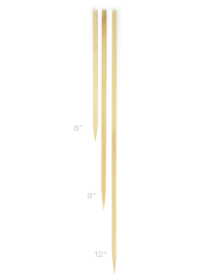 Flat Bamboo Skewer 12" Long