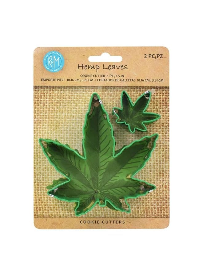 Hemp Leaves 2pc Cookie Cutter Set