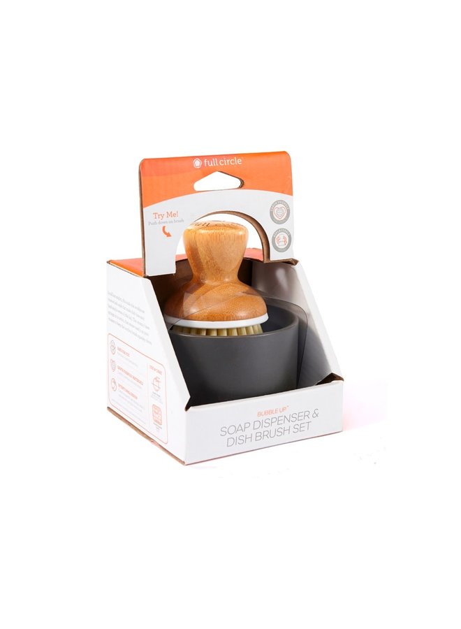Bubble Up Dish Brush Set - Gray
