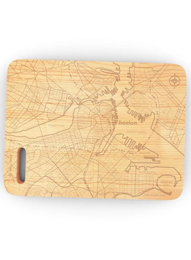 Boston MA 6"x 8" Maple Bar Prep & Cutting Board