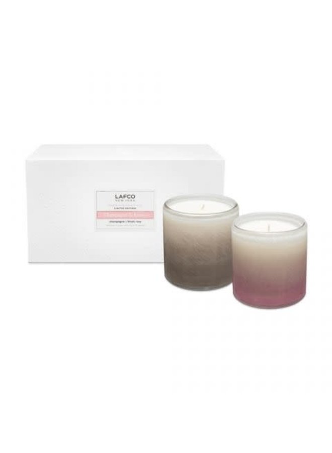 Champagne & Roses 6.5 oz Classic Candle Duo