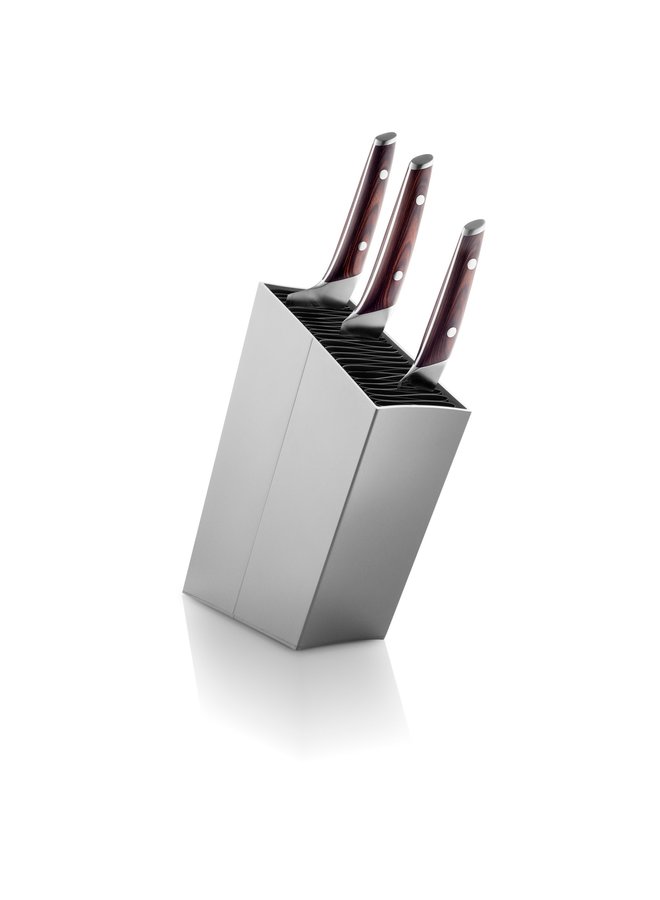 Angled Aluminum Knife Stand - Silver