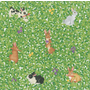 Bunnies and Boxwood Paper Cocktail Napkins - 20 Per Package
