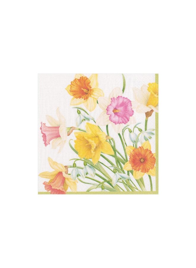 Daffodil Waltz Paper Cocktail Napkins - 20 Per Package