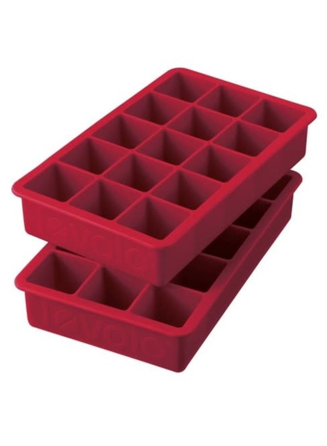 Perfect Cube Ice Trays – Cayenne Set of 2