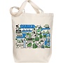Boston Map Art Tote Blue Colors