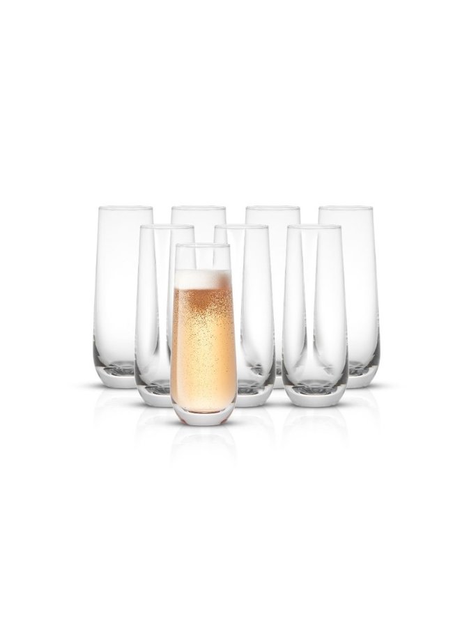 Milo Champagne Glasses 9.4 oz, Set of 8
