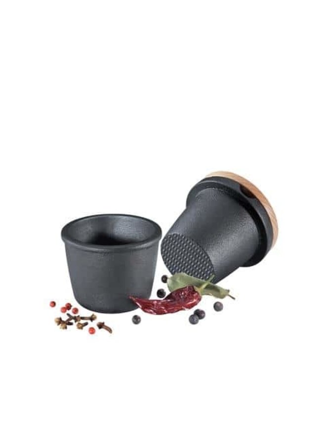 Spice Grater, cast iron with beech wood lid