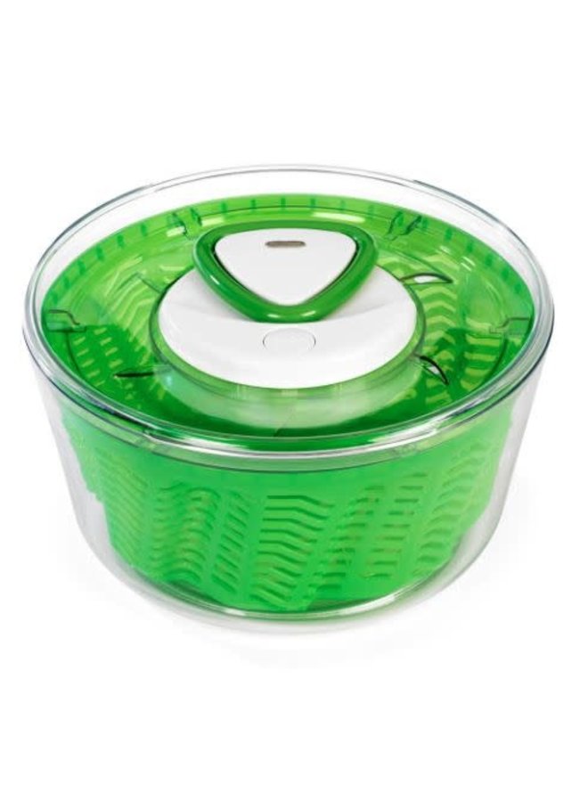 Zyliss Easy Spin Salad Spinner Salad Spinner with Pull Cord Green Clear  Large