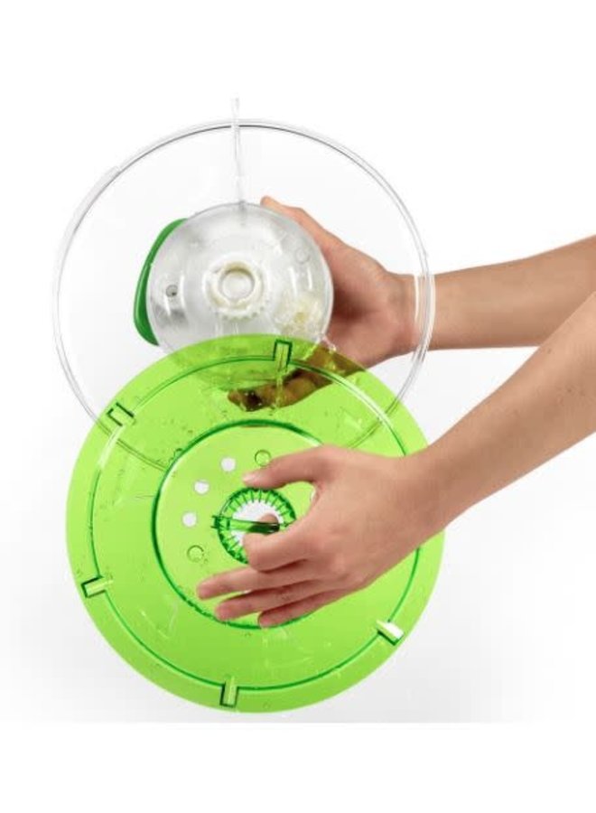 Zyliss Easy Spin Salad Spinner Salad Spinner with Pull Cord Green