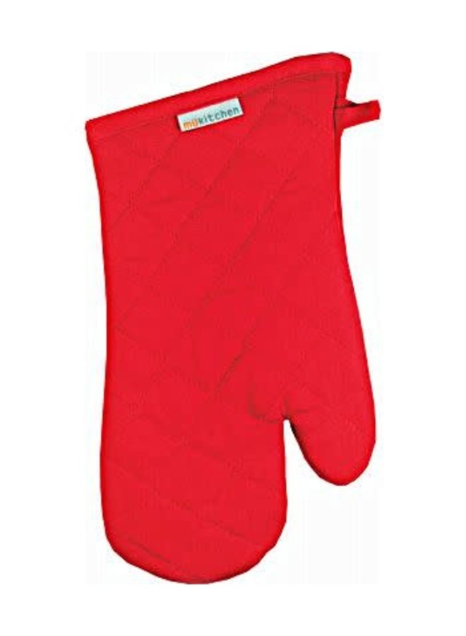 MU Kitchen 100% Cotton Terry-Lined Oven Mitt, 13-Inch, Ink Blue